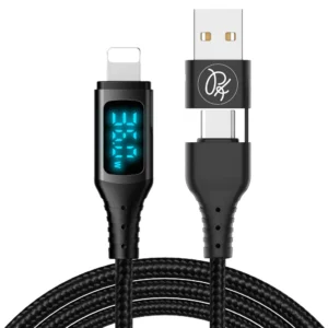 PICKOGEN【 皮克全】36W 二合一 Type-C/USB-A TO Lightning PD充電線傳輸線快充線編織線 神速 1.8M